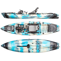 2023 Coosa FD Playa Top, Bottom & Profile - Tan, Black & Sky Blue kayak